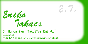 eniko takacs business card